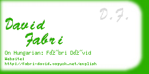 david fabri business card